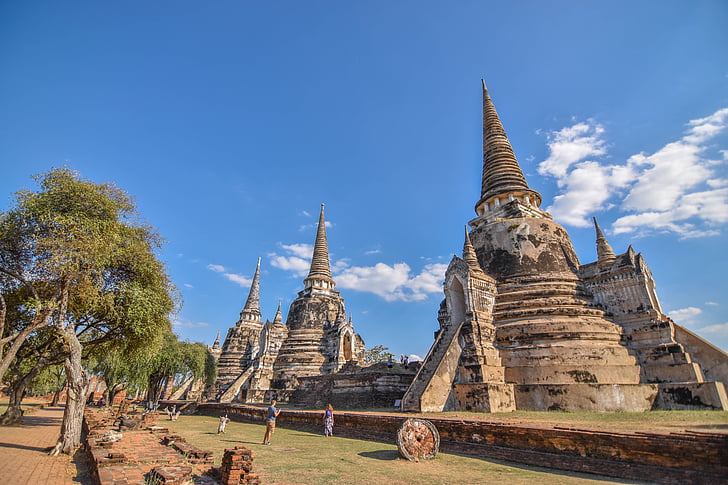 Ayutthaya, antika, åtgärd, konst, Ayutthaya historiska park, tro, Thailand