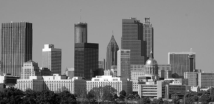 Atlanta, Georgia, ciudad, paisaje urbano, Centro de la ciudad, arquitectura, punto de referencia