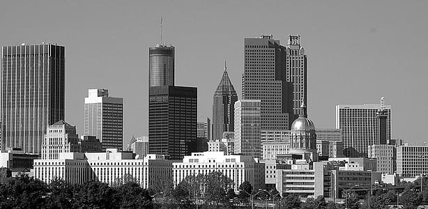 Atlanta, Georgia, Kota, pemandangan kota, Pusat kota, arsitektur, Landmark