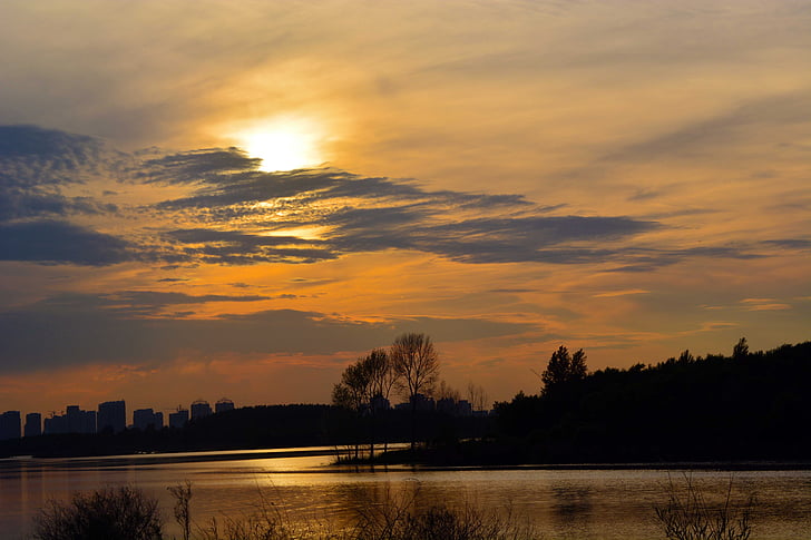 Harbin, pregleda, zalazak sunca