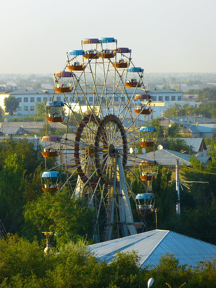 Ferris wheel, braukt, karuselis, Izklaide, būvniecība, tērauda, vecais