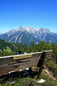 Waller-Berg, Gipfeltreffen, Bank, Berg, Berge, Blick, Wandern