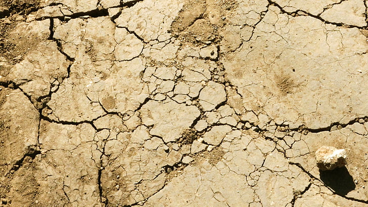 texture du sol, au sol, texture, fissure, sec, désert, Terre