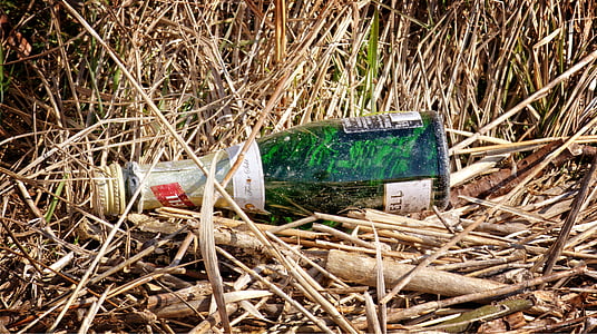 üveg, palackok, szemét, ártalmatlanítása, környezet, természet, hulladékkezelés
