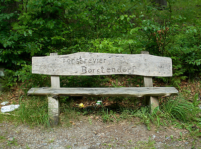 bench, wood, inscription, nature, bank, seat, rest