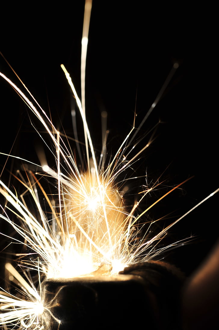 verlichting, macro, Sparks, Sparkler, viering, Fire - natuurverschijnsel, exploderende