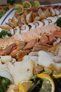 생선 접시, 찬 뷔페, 뷔페, 물고기, 연어, 쉴러 로크, 먹으십시오