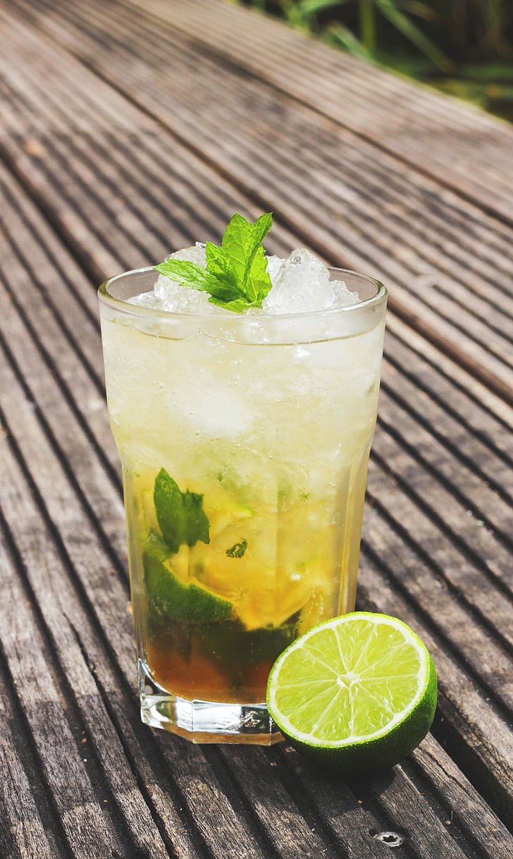 Mojito, cocktail, lime, Mint, isen, peppermynte, sukker