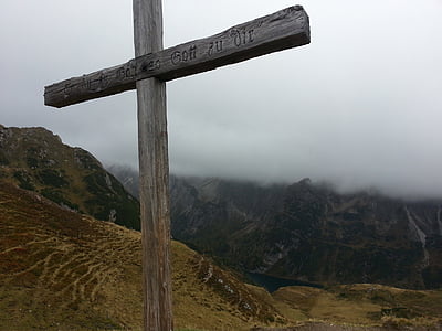 kříž, Hora, nahoru, vrchol, Summit, Příroda, pěší turistika