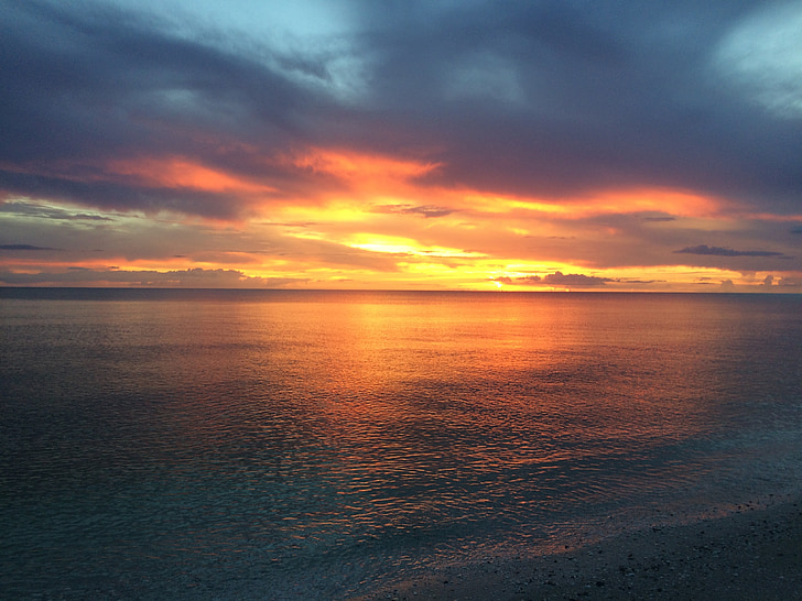 tramonto di Florida, cielo, oceano, spiaggia
