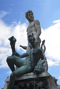 Itálie, Florencie, sochy, například náměstí Signoria