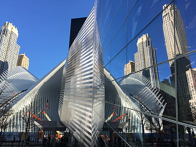 Marco zero, 911 memorial, Nova Iorque, arquitetura, arranha-céu, cena urbana, moderna