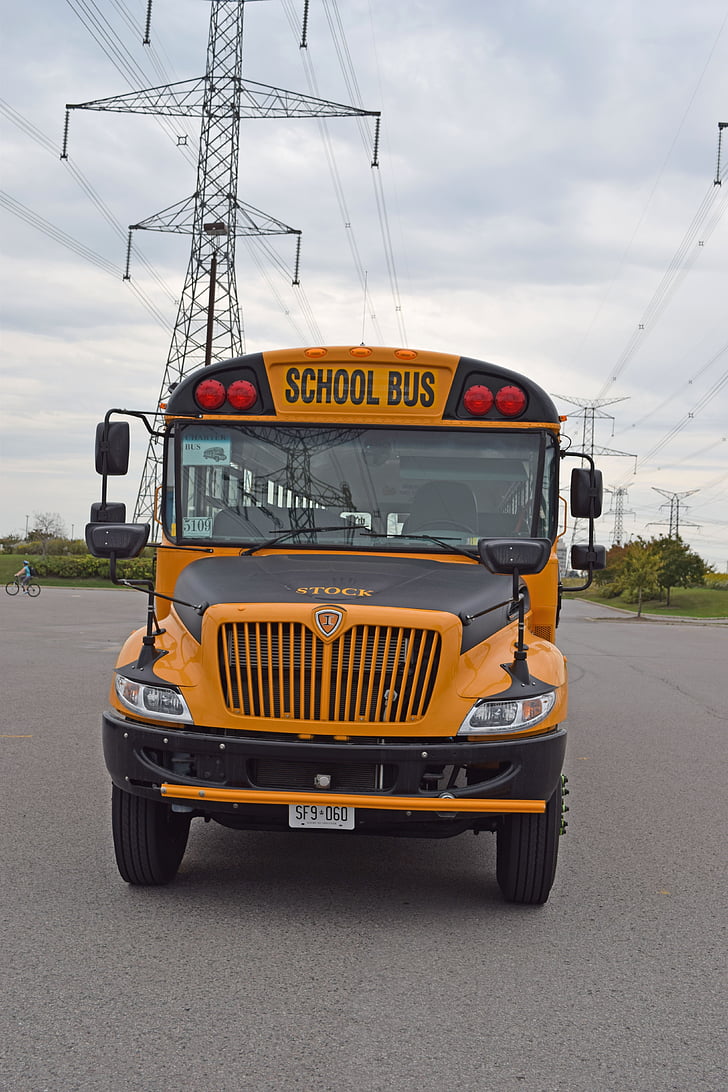 xe buýt trường học, mặt trận, trường học, xe buýt, giao thông vận tải, giáo dục, giao thông vận tải