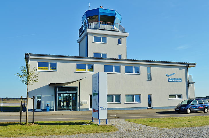 lufthavn, tårnet, ledelse, passasjer counter, Strausberg, Brandenburg, Tyskland