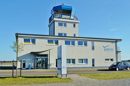 Luchthaven, toren, beheer, passagier teller, Strausberg, Brandenburg, Duitsland