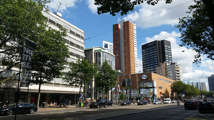 Pusat Rotterdam, Rotterdam, berbelanja di rotterdam, membeli selokan, Stadt, perdagangan dunia pusat rotterdam