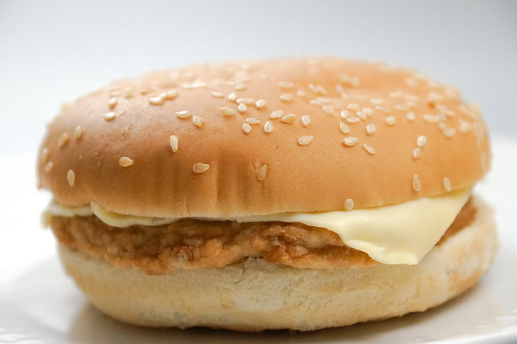 hambúrguer, hambúrguer, Fast-food, cheeseburguer, sanduíche, almoço, insalubre