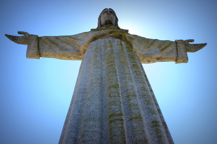 Lissabon, staty, resor, Jesus, öppna armar, religion, monumentet