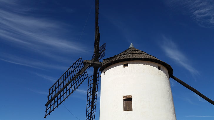 Mill, Spanien, arkitektur, pletten, vind, turisme, Grind