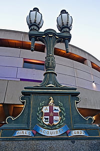 simbol, Melbourne, lampu, Lambang, panji-panji, mantel, Lambang