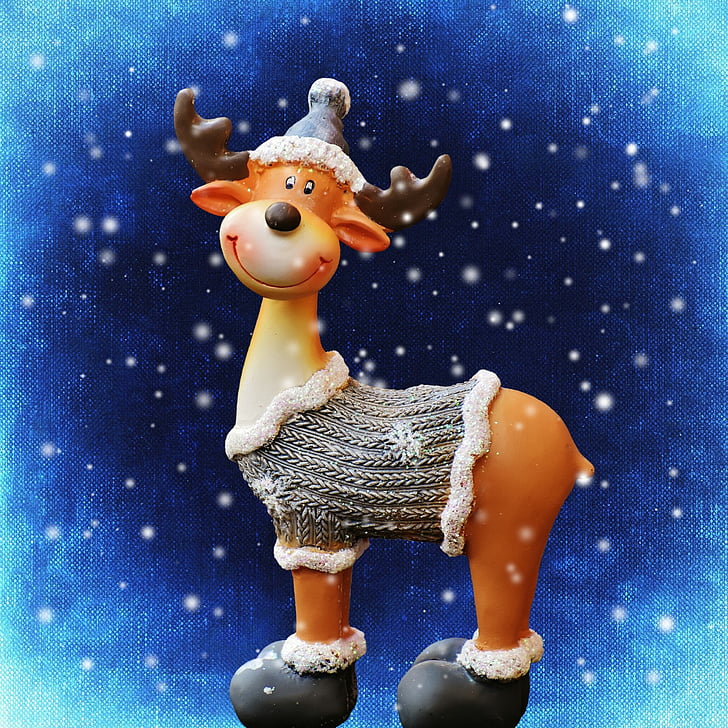 moose, christmas, christmas motif, reindeer, winter, decoration, advent
