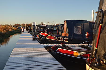 narrowboat, vandenų, kanalas, valtis, barža, Anglijoje, vandens