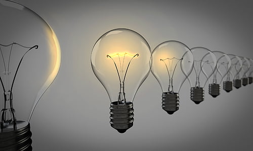 light bulbs, chosen, bulb, success, light, group, choosing