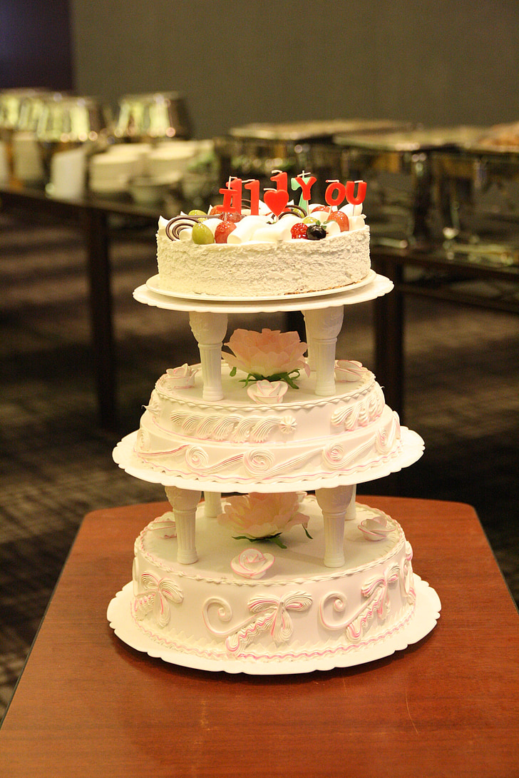 bryllup, kake, kjærlighet, ekteskap, partiet, dessert, feiring