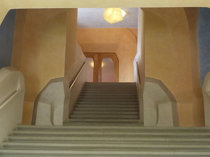 Goetheanum, Dornach, Swiss, antthroposophie, Rudolf steiner, bentuk, tangga