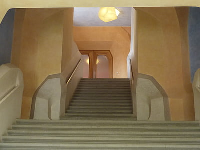 : Goetheanum, Dornach, Švica, antthroposophie, Rudolf steiner, obrazec, stopnišče