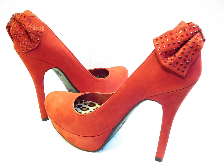 calzado, zapatos, mujer, moda, pies, rojo
