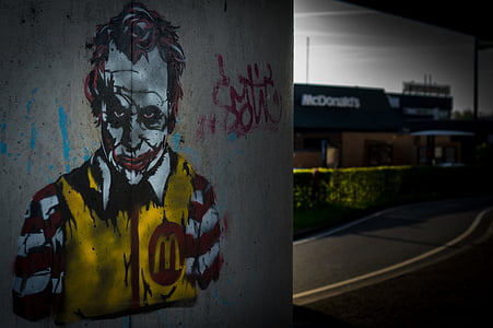 McDonalds, Ronald, Joker, Heath ledger, Batman, Urban, Stadt