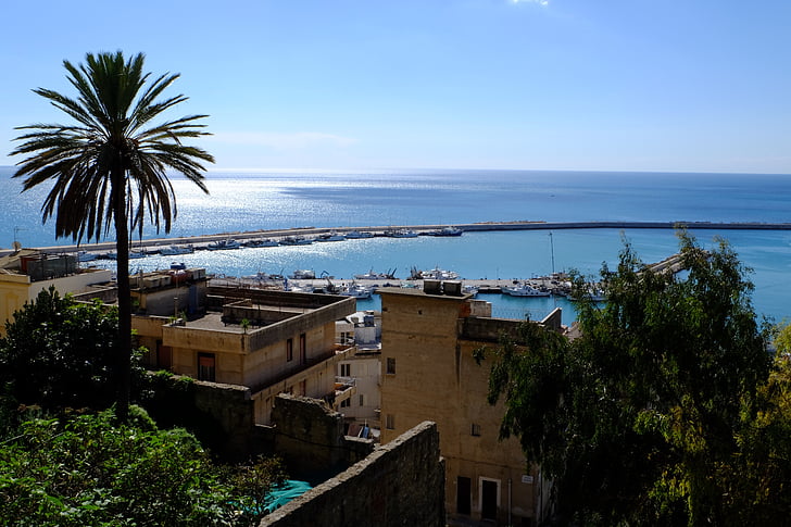 sjøen, Sciacca, landskapet, Sicilia