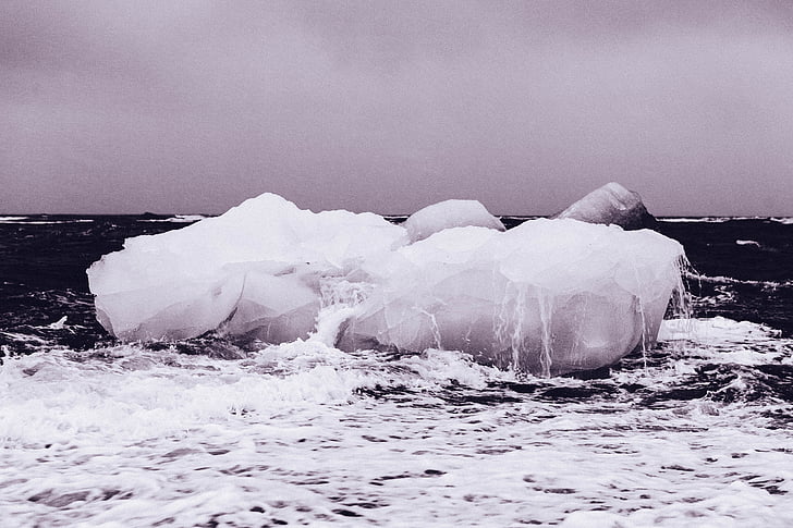 témpano de hielo, capas de hielo flotante, témpanos de, Antártida, hielo, Polo Norte, iceberg