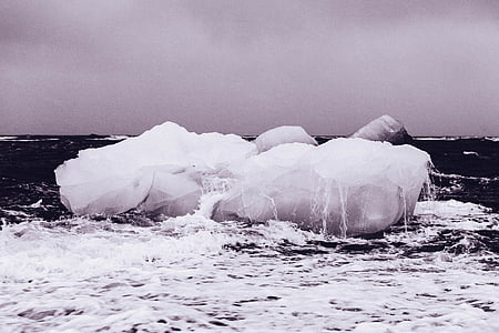 bloco de gelo, lençóis de gelo flutuantes, floes, Antártica, gelo, Polo Norte, iceberg