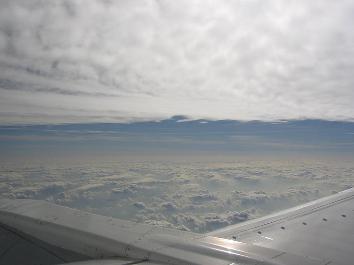 clouds, aircraft, sky, fly