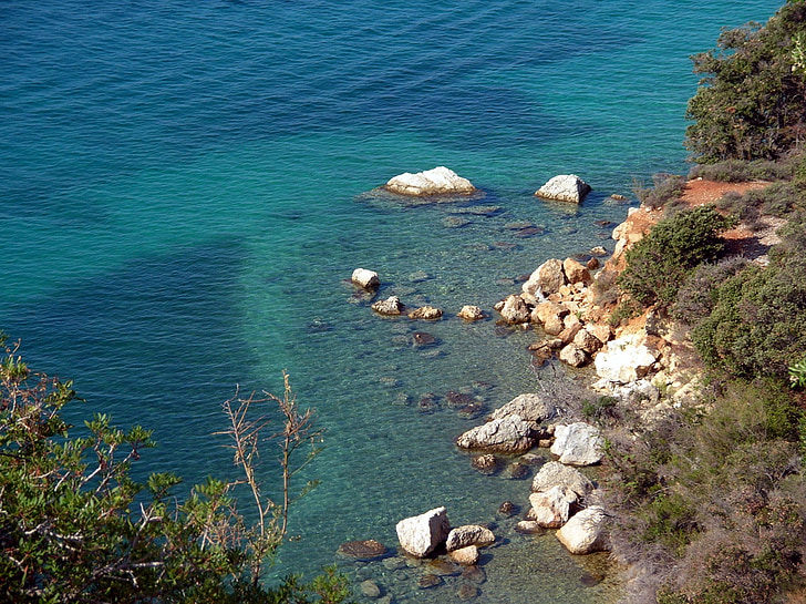 morje, otok, Jadransko morje, otok rab, Hrvaška, vode, vode