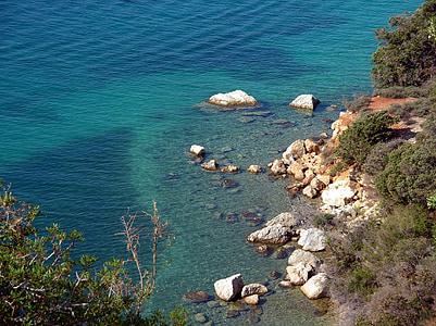 mer, île, mer Adriatique, île de rab, Croatie (Hrvatska), eau, eaux