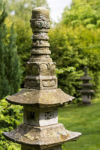 风水学, 石灯笼, 灯笼, 花园, 日本花园, 放松, 弛豫