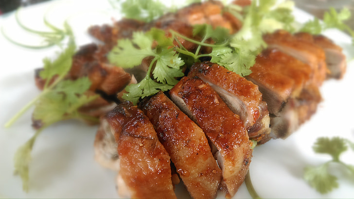 duck, roasted, chopped, vietnamese, dinner, gourmet, food