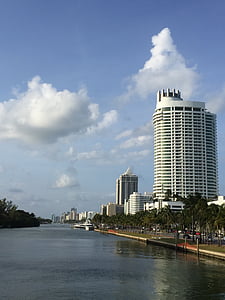 orizzonte di Miami, Florida, grattacielo, centro città, architettura