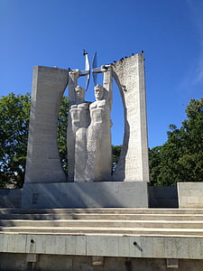 άγαλμα, Μνημείο, το καλοκαίρι, ουρανός, ηλιοφάνεια, Εσθονία, μπλε του ουρανού