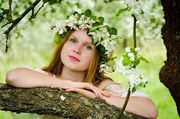 spring, flowers, tree, handsomely, heat, the buds, model
