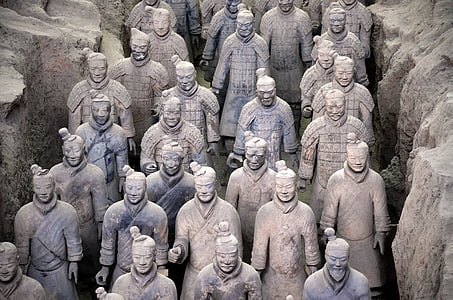 중국, 시안, 육군, 테라코타, 항저우의 서 안 시, 병마용, 황제