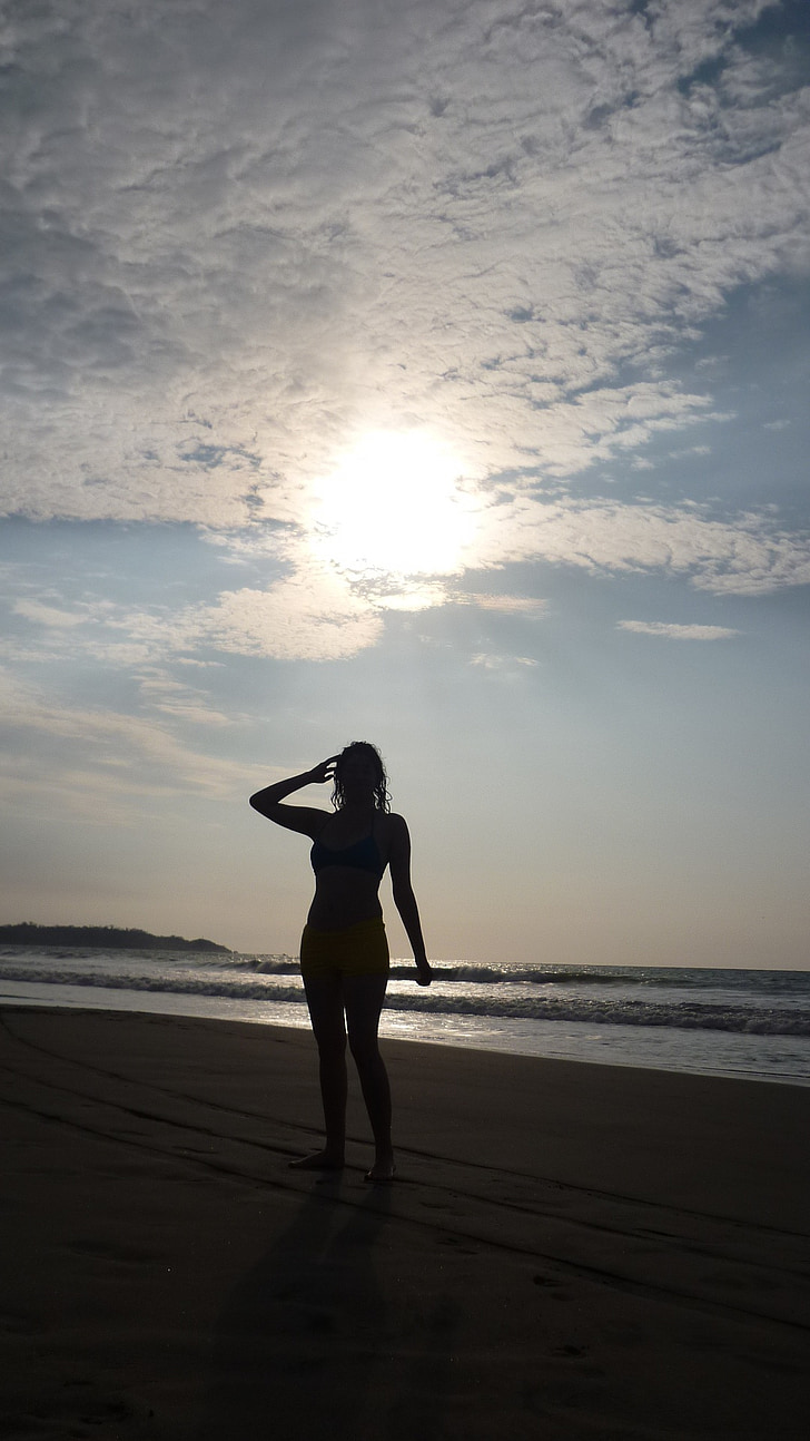 Pedernales, Ecuador, stranden, havet, solen, flickor