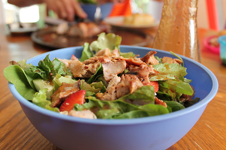 salada, comida de verão, saudável, natural