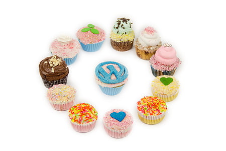 cupcakes, godteri, søt, bakeri, deilig, krem, design