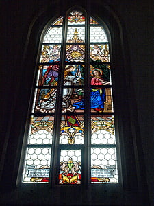 Ybbs, HL laurentius, plébániatemplom, ablak, Alsó-Ausztria, dekor, szimbolikus