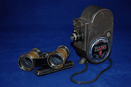 vieja cámara, binoculares, antiguo, cámara, Foto, fotógrafo, Fotografía
