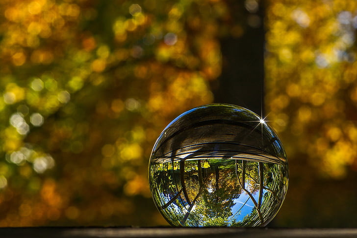 Crystal ball, Glas, Glaskugel, Kugel, über, transparente, Kristall